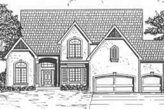 Exterior - Front Elevation for Traditional House Plan #6-152 - 4 bed, 3.5 bath