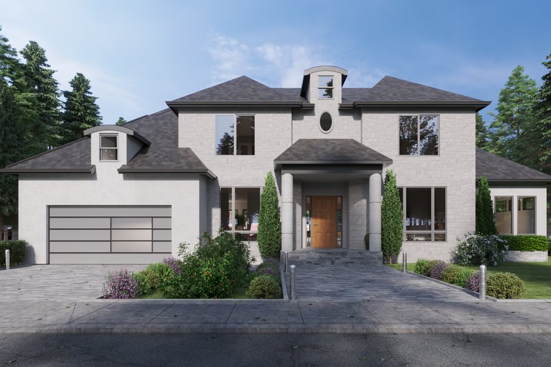 Architectural House Design - Mediterranean Exterior - Front Elevation Plan #1066-211