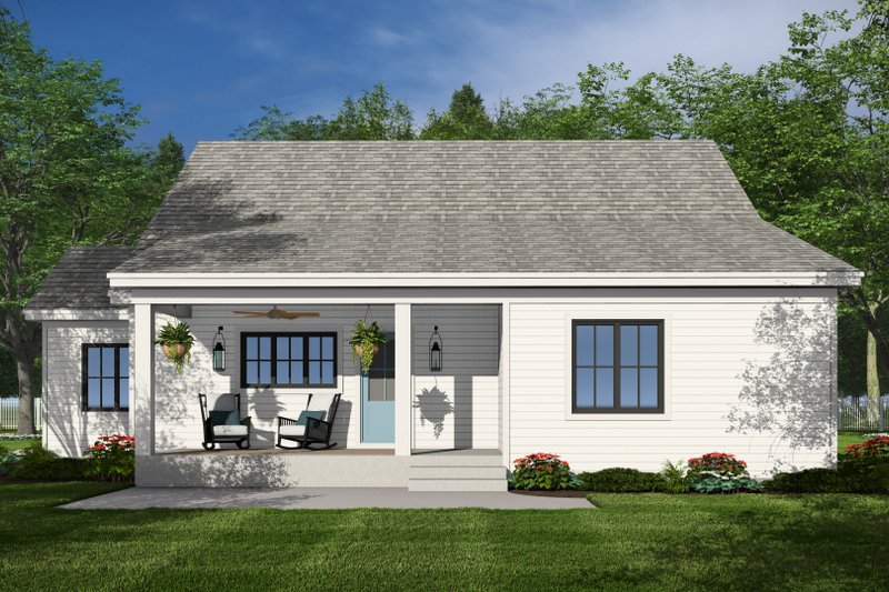 Architectural House Design - Exterior - Rear Elevation for Farmhouse House Plan #51-1401 - 3 bed, 2 bath