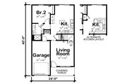 Traditional Style House Plan - 3 Beds 2.5 Baths 1540 Sq/Ft Plan #20-2456 