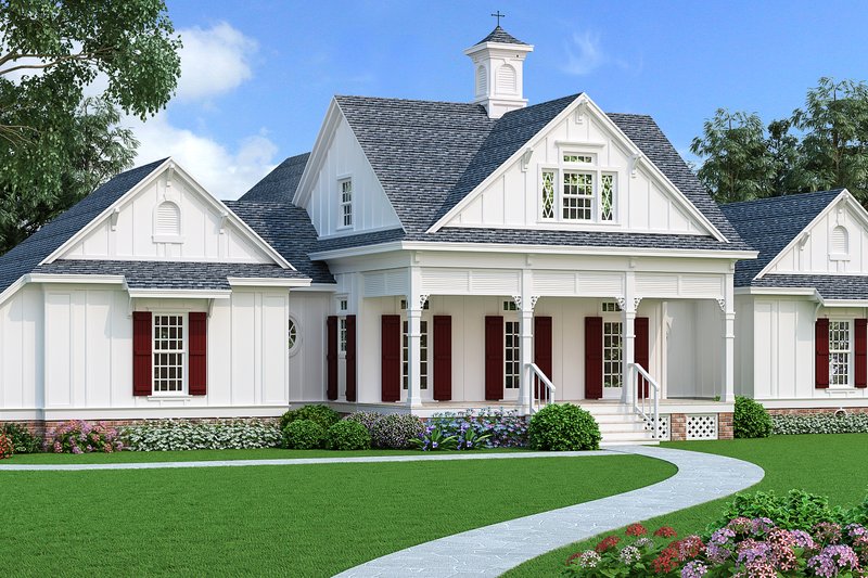 Architectural House Design - Southern Exterior - Front Elevation Plan #45-600