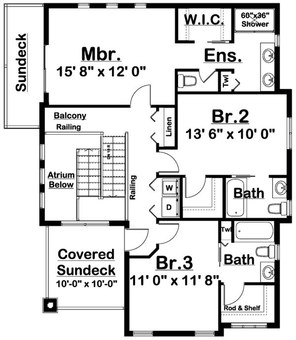 House Design - Prairie Floor Plan - Upper Floor Plan #126-225