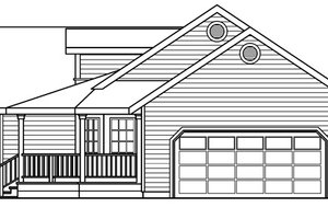 Exterior - Other Elevation 3 for Traditional House Plan #124-480 - 3 bed, 2 bath