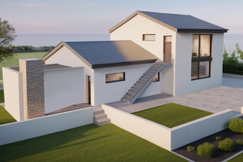 Dream House Plan - Exterior - Rear Elevation for Contemporary House Plan #542-20 - 5 bed, 5 bath