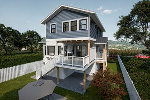 Exterior - Rear Elevation for Craftsman House Plan #1101-39 - 3 bed, 2.5 bath