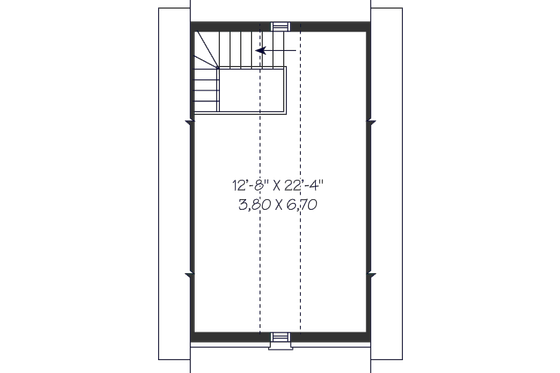 Floor Plan - Upper Floor for Colonial House Plan #23-2273, 0 bath