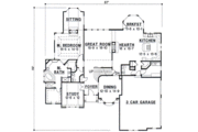 European Style House Plan - 4 Beds 5 Baths 3403 Sq/Ft Plan #67-310 