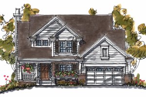 Craftsman Exterior - Front Elevation Plan #20-250