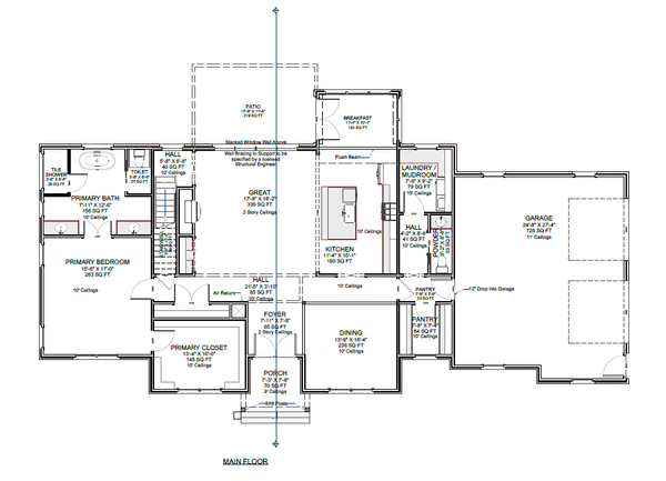Dream House Plan - Contemporary Floor Plan - Main Floor Plan #1116-8