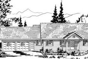 Ranch Style House Plan - 2 Beds 2.5 Baths 1233 Sq/Ft Plan #18-9202 