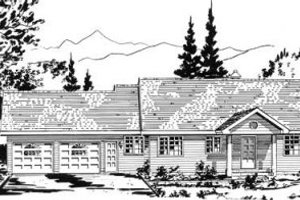 Ranch Exterior - Front Elevation Plan #18-9202