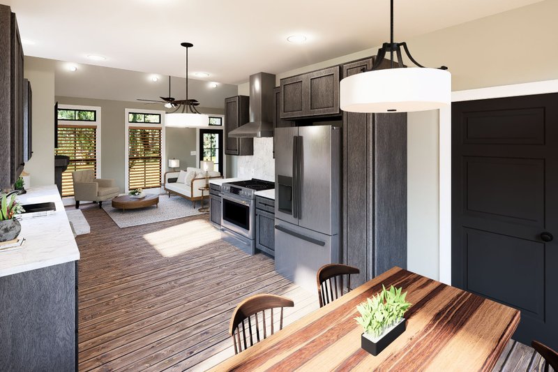 House Blueprint - Interior - Kitchen 1 for Cottage House Plan #44-302 - 3 bed, 1 bath