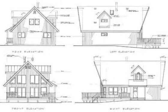 Exterior - Rear Elevation for Modern House Plan #47-316 - 3 bed, 2 bath