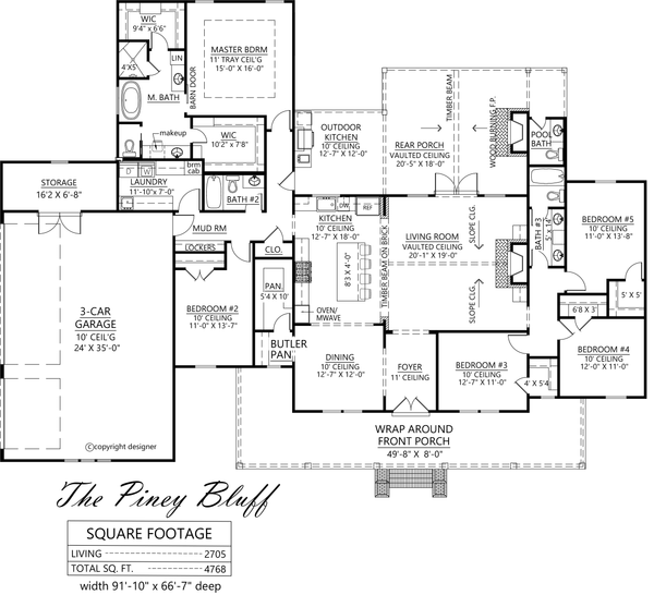 Farmhouse Floor Plan - Main Floor Plan #1074-5