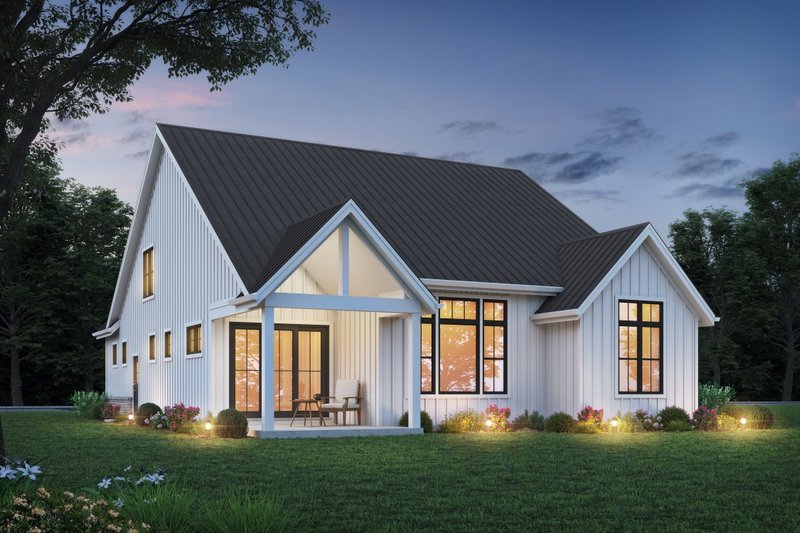 Home Plan - Exterior - Rear Elevation for Cottage House Plan #48-1172 - 3 bed, 2 bath