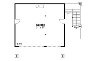 Floor Plan - Main Floor for Craftsman House Plan #124-963 - 1 bed, 1 bath