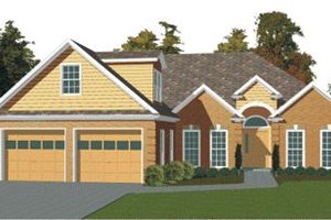 Southern Exterior - Front Elevation Plan #63-110