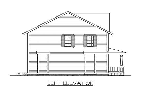 Exterior - Other Elevation 3 for Farmhouse House Plan #132-114 - 4 bed, 2.5 bath