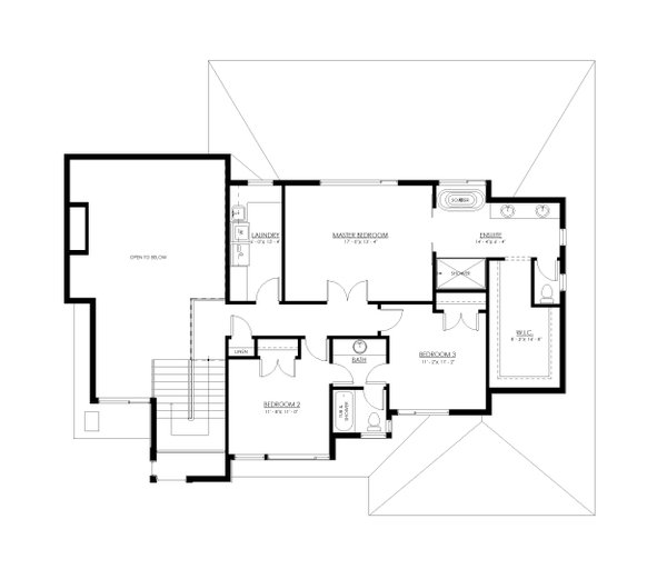 Prairie Floor Plan - Upper Floor Plan #1114-75