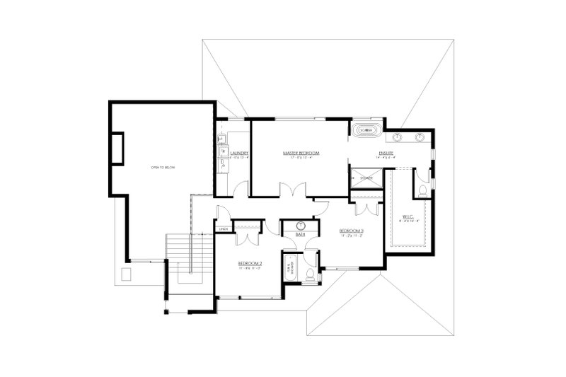 Home Plan - Floor Plan - Upper Floor for Prairie House Plan #1114-75 - 3 bed, 2.5 bath