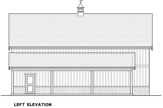 Exterior - Other Elevation 1 for Farmhouse House Plan #1070-201 - 1 bed, 1 bath