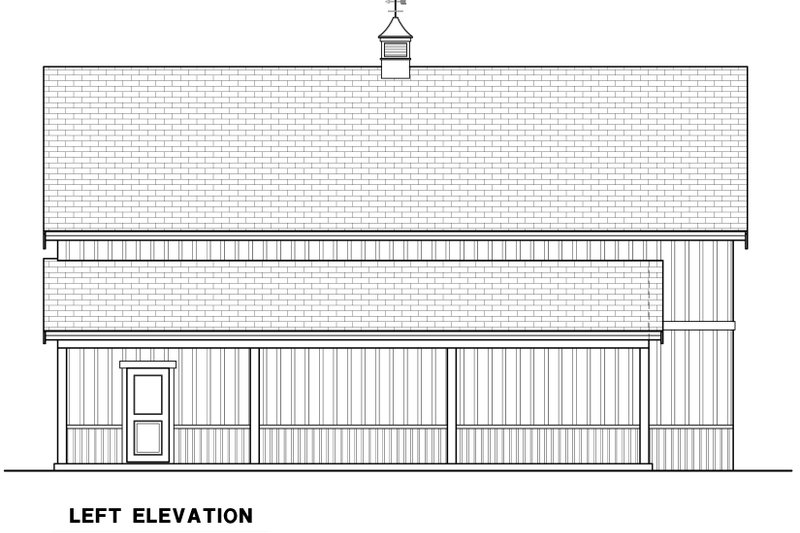 House Design - Exterior - Other Elevation 1 for Farmhouse House Plan #1070-201 - 1 bed, 1 bath