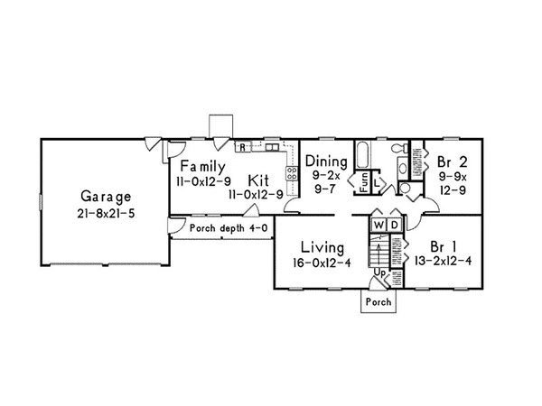 Ranch Floor Plan - Main Floor Plan #57-707