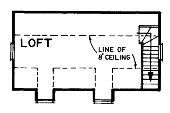 Floor Plan - Upper Floor for Country House Plan #47-508, 0 bath
