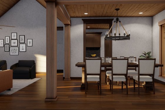 Interior - Dining Room 2 for Craftsman House Plan #17-2217 - 3 bed, 2 bath