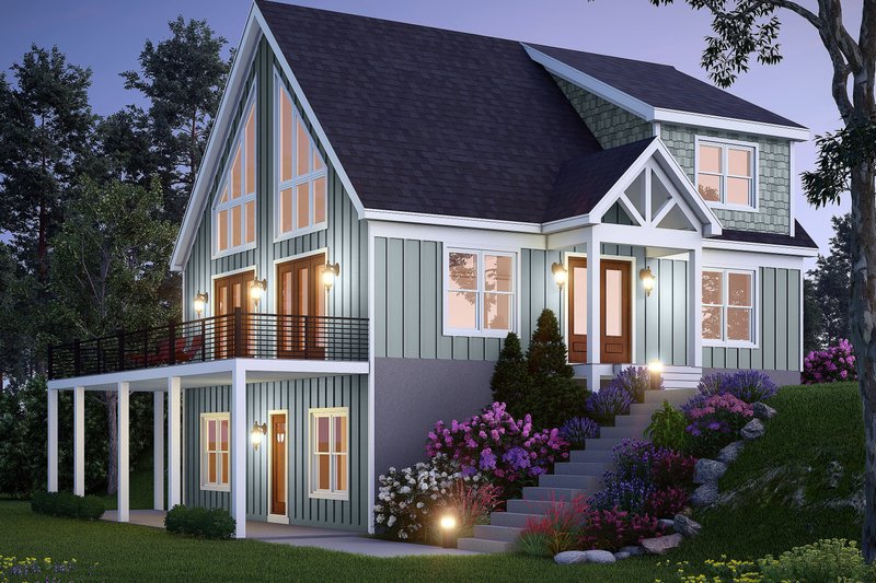 Dream House Plan - Prairie Exterior - Front Elevation Plan #932-1008