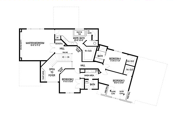 Architectural House Design - Craftsman Floor Plan - Upper Floor Plan #56-588