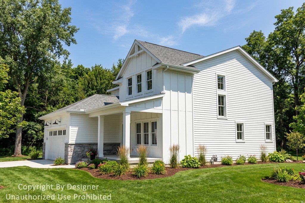 Exterior - Front Elevation 3 for Farmhouse House Plan #51-1526 - 4 bed, 2.5 bath