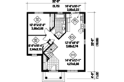 Classical Style House Plan - 2 Beds 1 Baths 984 Sq/Ft Plan #25-4642 