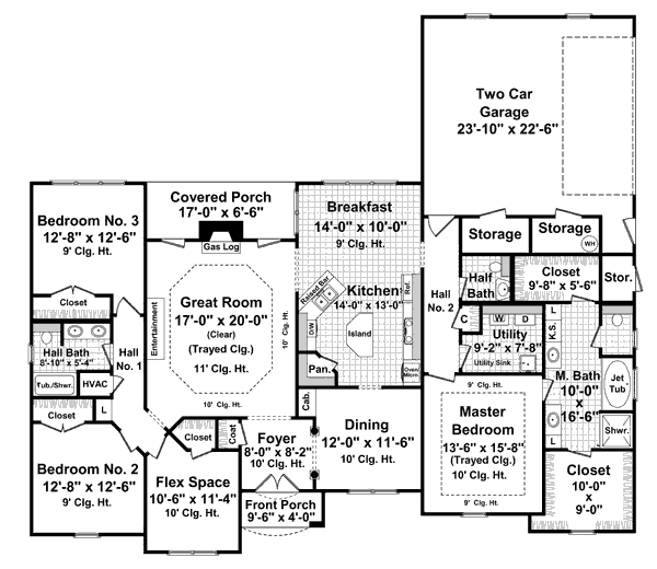 Dream House Plan - European Floor Plan - Main Floor Plan #21-243