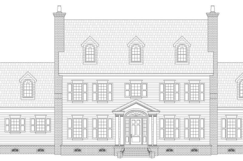 House Blueprint - Exterior - Front Elevation 4 for Country House Plan #932-366 - 6 bed, 5.5 bath