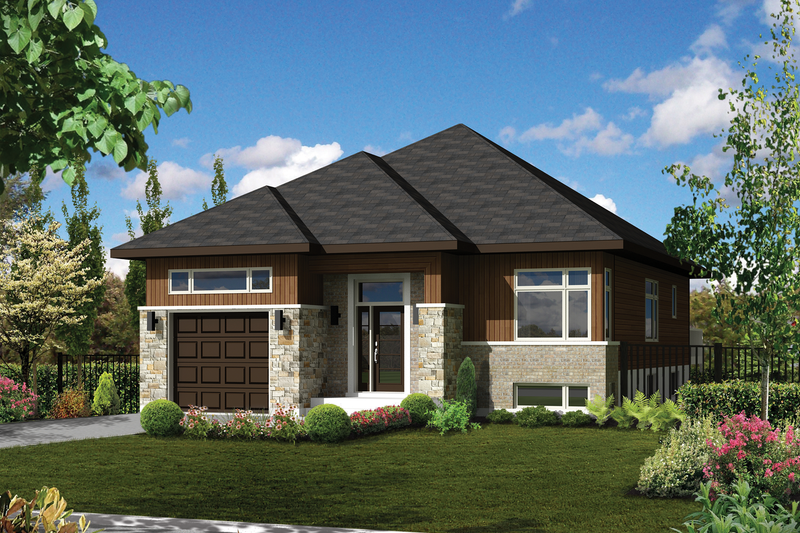Contemporary Style House Plan - 3 Beds 1 Baths 1178 Sq/Ft Plan #25-4370