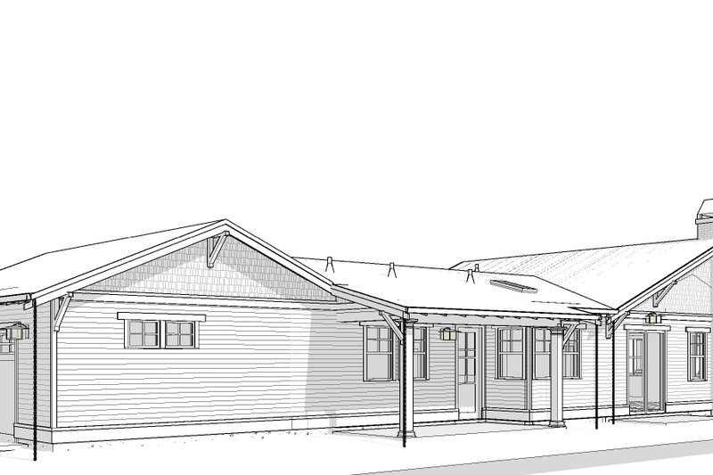 House Blueprint - Exterior - Other Elevation 2 for Craftsman House Plan #895-169 - 3 bed, 2.5 bath