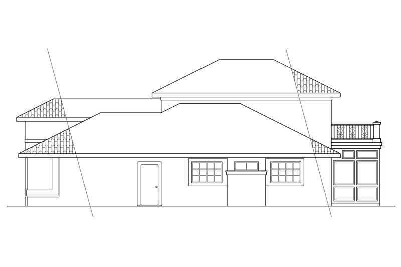 Home Plan - Exterior - Other Elevation 1 for Mediterranean House Plan #124-235 - 3 bed, 2.5 bath
