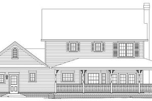 Exterior - Rear Elevation for Farmhouse House Plan #11-202 - 3 bed, 2.5 bath
