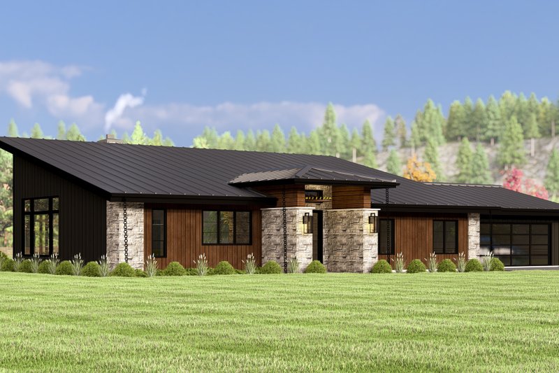 House Design - Exterior - Other Elevation 1 for Contemporary House Plan #1064-336 - 3 bed, 2.5 bath