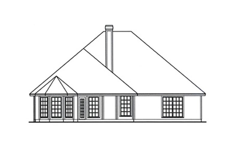 Home Plan - Exterior - Rear Elevation for Traditional House Plan #42-388 - 3 bed, 2 bath