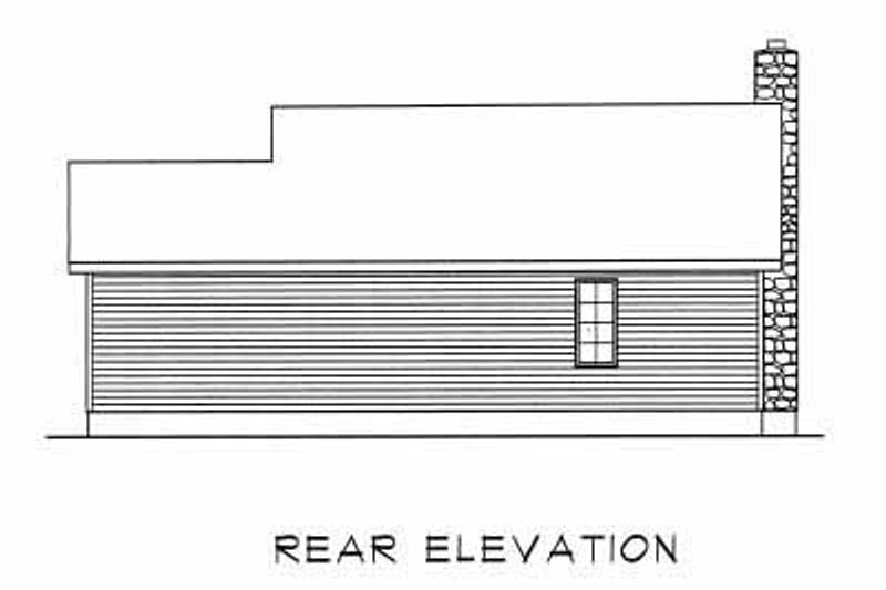 Dream House Plan - Exterior - Rear Elevation for Country House Plan #22-128 - 2 bed, 1 bath