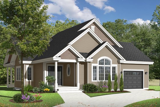 Exterior - Front Elevation 5 for Country House Plan #23-2529 - 3 bed, 1 bath