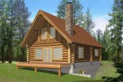 Log Style House Plan - 2 Beds 1.5 Baths 1895 Sq/Ft Plan #117-494 