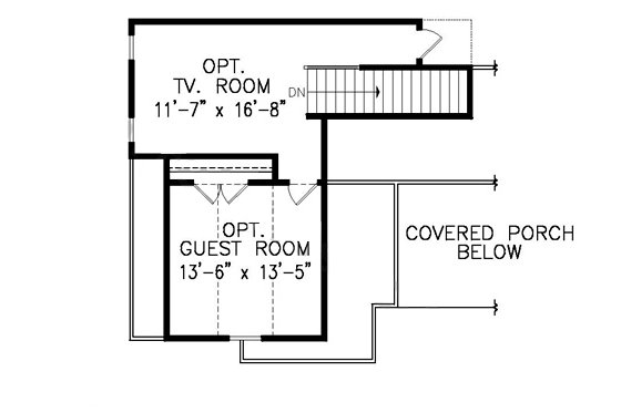 Floor Plan - Upper Floor for Craftsman House Plan #54-539 - 4 bed, 3.5 bath