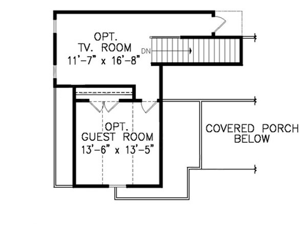 Home Plan - Craftsman Floor Plan - Upper Floor Plan #54-539