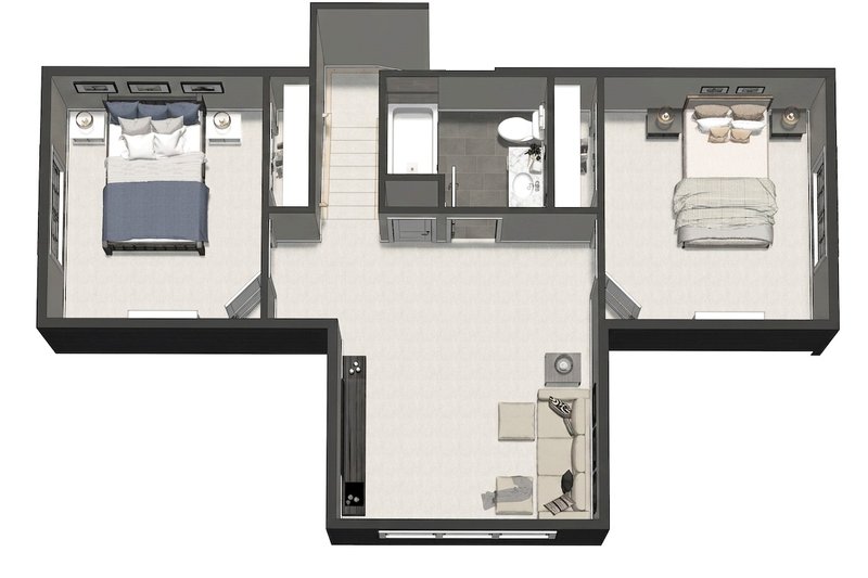House Plan Design - Interior - Entry for Craftsman House Plan #51-1537 - 3 bed, 2.5 bath