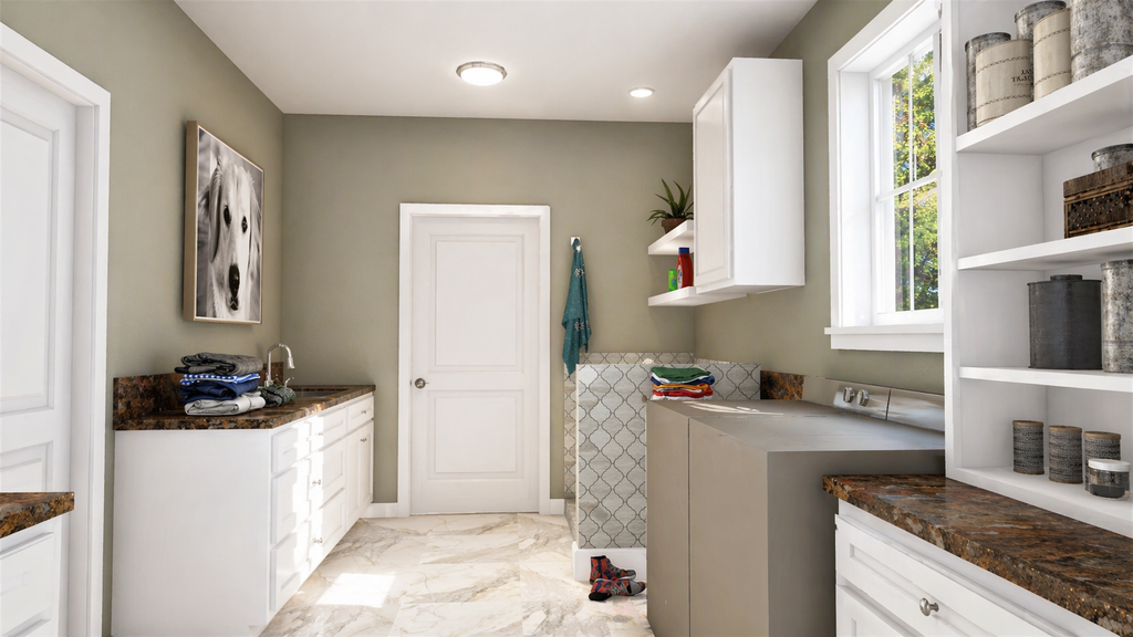Interior - Laundry 1 for Country House Plan #44-259 - 3 bed, 2 bath