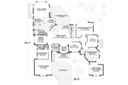 Mediterranean Style House Plan - 4 Beds 5 Baths 5604 Sq/Ft Plan #420-175 