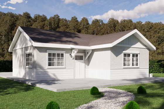 Exterior - Front Elevation 3 for Traditional House Plan #1106-156 - 2 bed, 2 bath